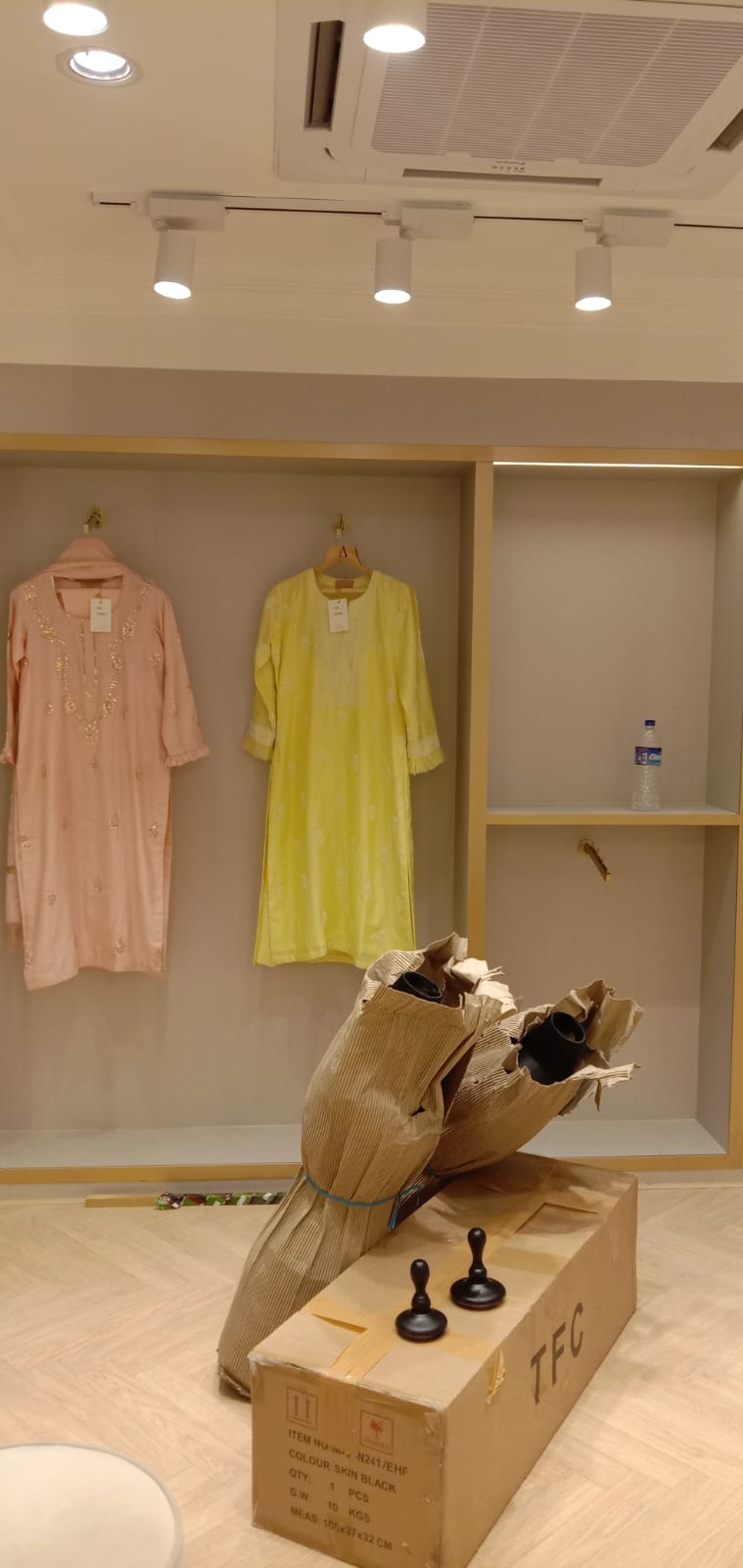 Retail Showroom Apparel Section with Marble Tiles